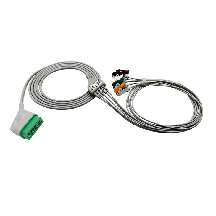 One-piece ECG Cable 12Pin Compatible Nihon Kohden BSM-2301